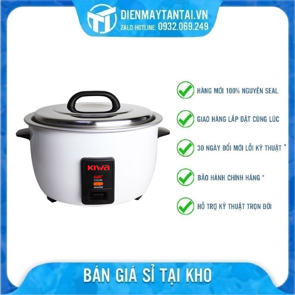 NỒI CƠM ĐIỆN NẮP RỜI KIWA MK-55RE ,Dung tích:10 L, Công suất: 2950W, Chất liệu lòng nồi: Nhôm, Xuất xứ:Đài Loan