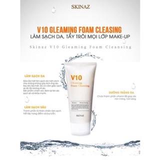  Sữa rửa mặt SKinaz V10 Gleaming Foam Cleansing 120ml 