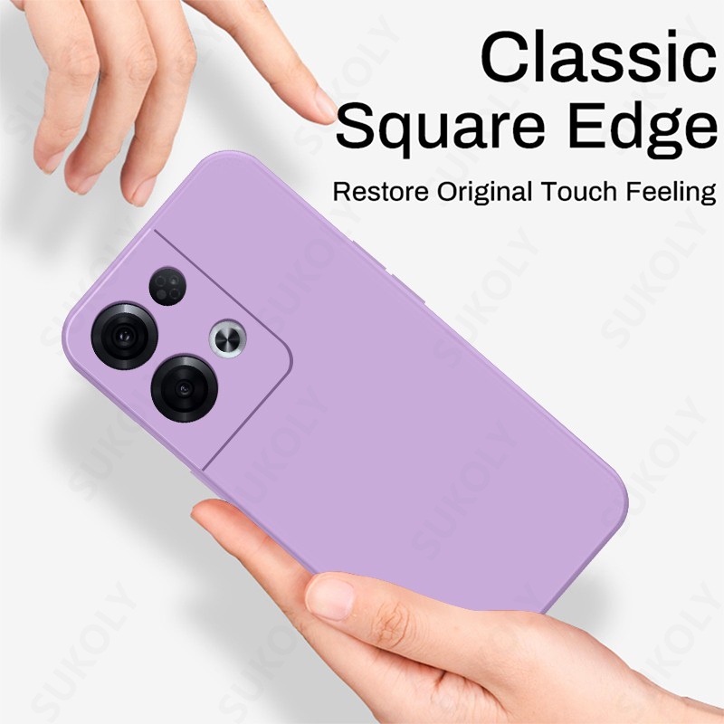 Ốp Điện Thoại Silicon Dẻo Vuông Chống Sốc Cho Oppo Reno 8T 5G Reno 9 Pro Plus + Reno9Pro Reno8 T 4G 5G