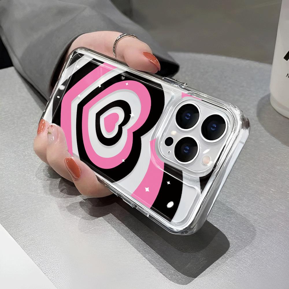 Ốp Điện Thoại Trong Suốt Họa Tiết Trái Tim Cho iphone 14promax 13 12 11 7Plus 7 8 X XS Max