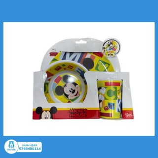 Bộ Chén Đĩa Ly Melamine Mickey Cho Bé