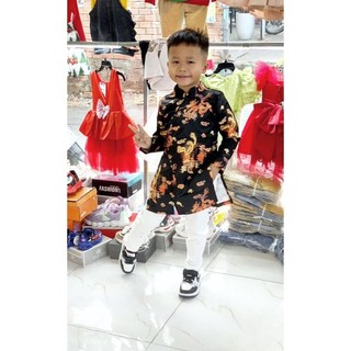 Áo dài lụa trai ( không kèm quần ) cho bé 10-20kg