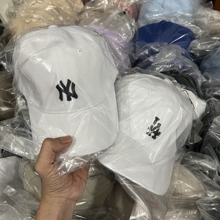 Mũ lưỡi trai L.A - N.Y basic ( White - xuất dư)