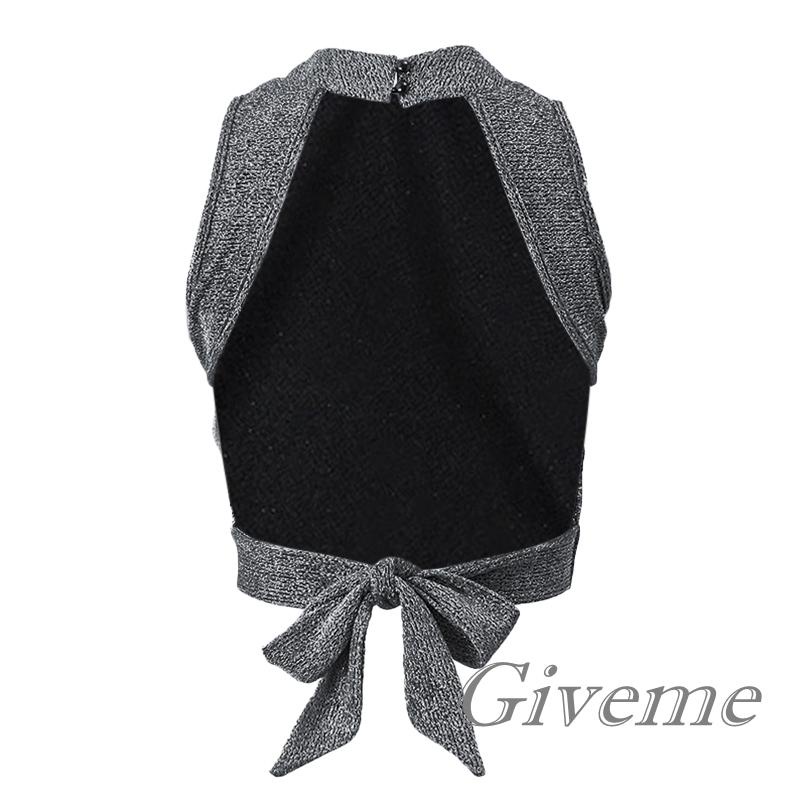 Áo Lửng Không Tay Hở Lưng Gợi Cảm Cho Nữ