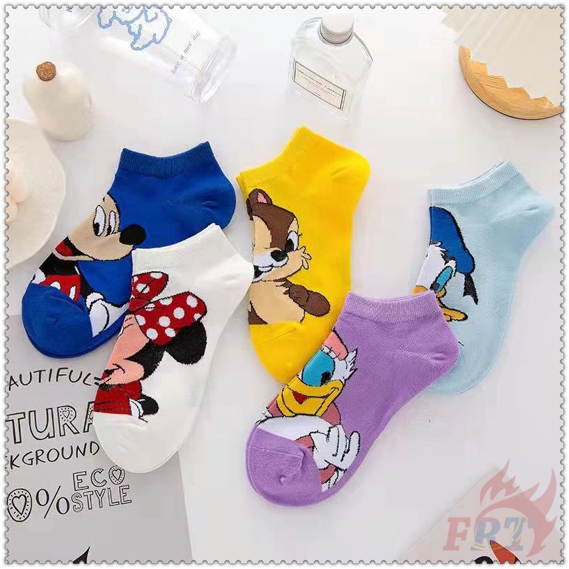 ❀ Vớ Mickey / Minnie / Vịt Donald / Vịt Daisy / Chip ❀ 1 Đôi Tất Thể Thao Thời Trang Mới Lạ (5 Kiểu Dáng)