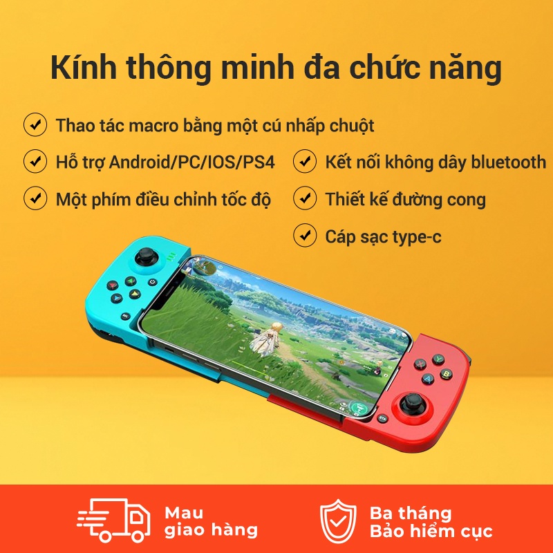 Tay Cầm Chơi Game Không Dây Bluetooth 5.0 Cho Android IOS Phone PC PS4