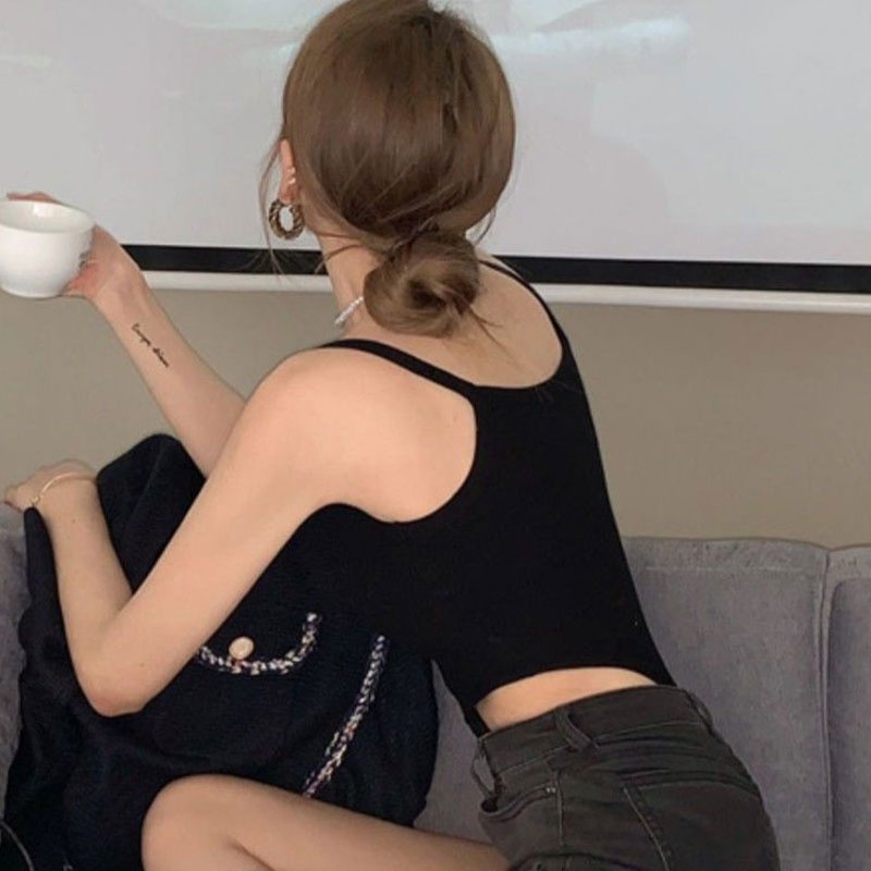 Áo hai dây XINLANYASHE thời trang Hàn Quốc 2023 quyến rũ cho nữ