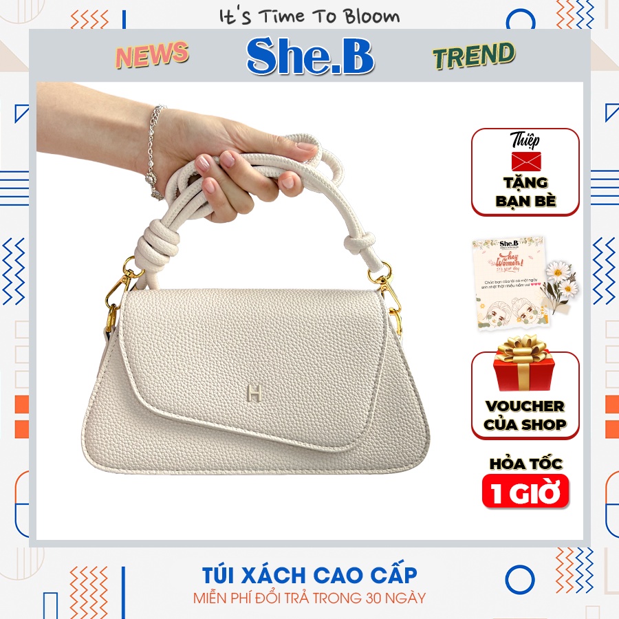 Túi xách kẹp nách nữ đeo chéo đeo vai dáng công sở thời trang da cao cấp SB02