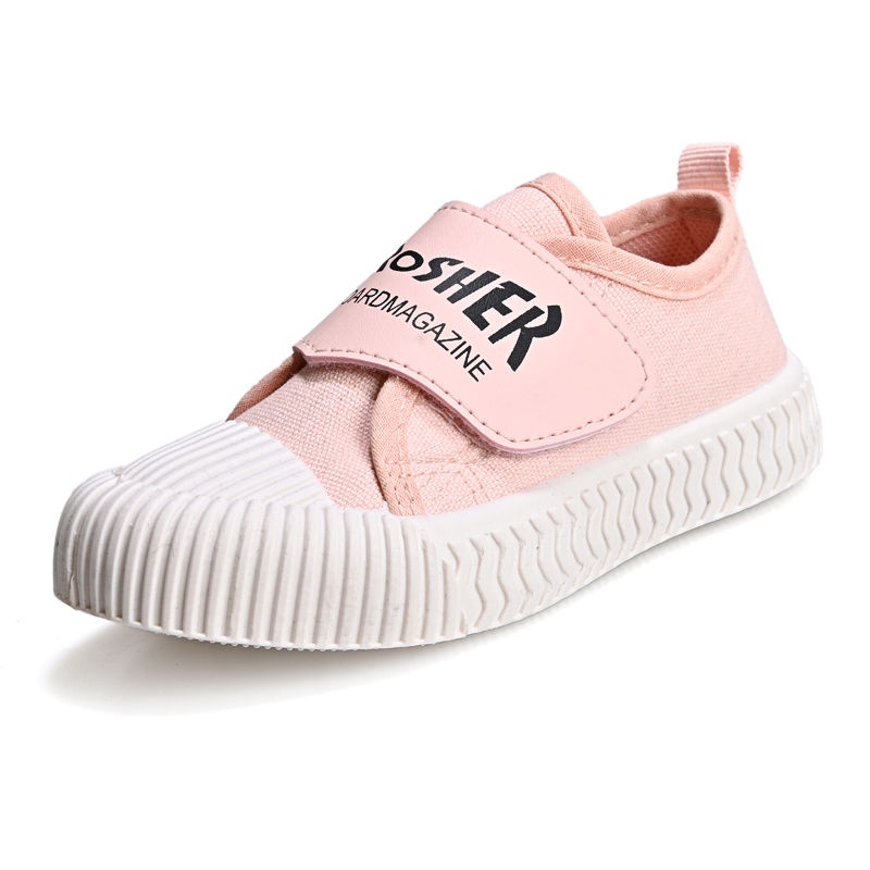 Giày Lười Canvas Khóa Dán Thoáng Khí Tùy Chọn Cho Bé Trai Bé Gái
