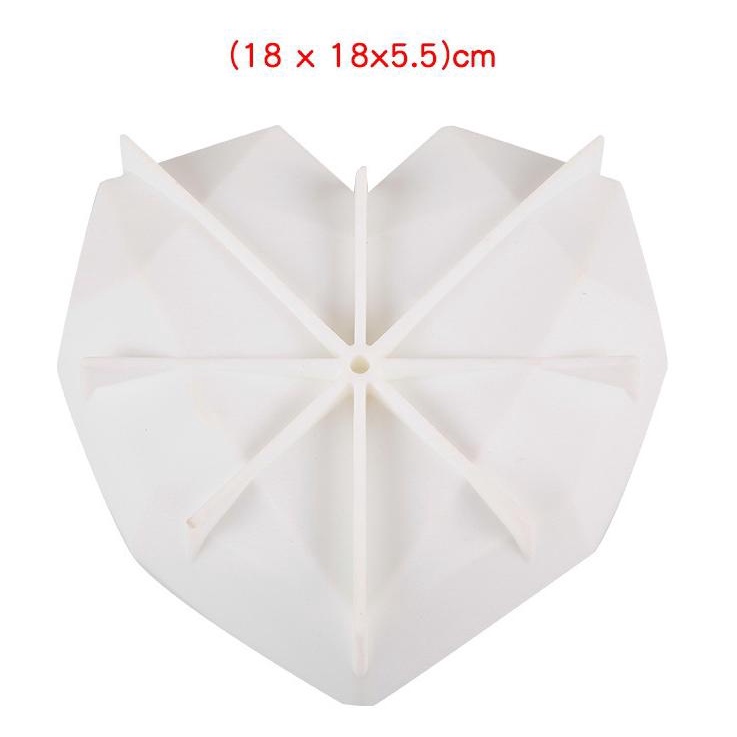 Khuôn Silicone Làm Bánh Hình Trái Tim 3D