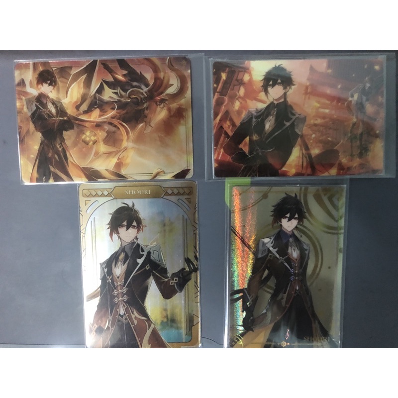(Combo sẵn) card bo góc Zhongli Genshin Impact 4 ver official