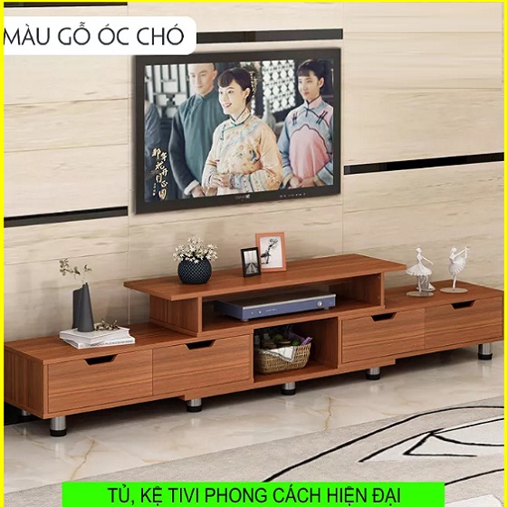 Kệ Tivi Gỗ, Tủ TV Phòng Khách, Kệ Tivi Gỗ Đẹp Nhiều Ngăn Decor Nhà DH-BGK2016
