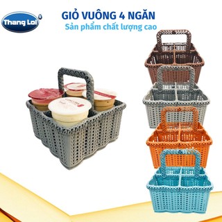 Giỏ để dụng cụ nail 4ngăn tiện lợi - đựng đồ nail , mi , phun xăm