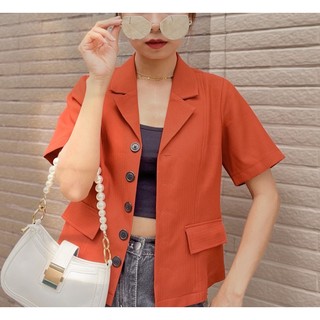 Kathryn.thecitilook - Áo blazer tay ngắn cam S|M - Orange blazer