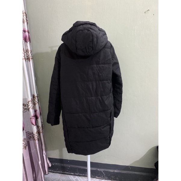 Áo khoác phao ấm màu đen unisex nam/nữ