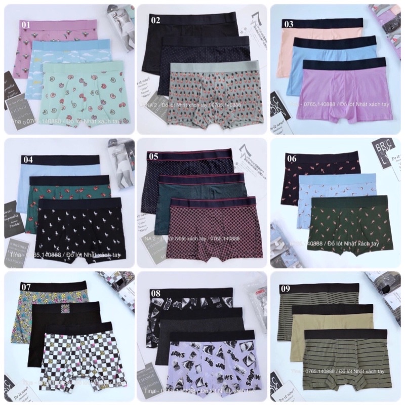 Set 3c Quần sịp nam người lớn H&M nội địa Nhật