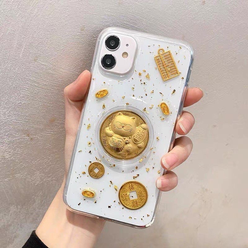 Ốp lưng Mèo Thần Tài may mắn rinh lộc cho 6P/7P/8P/X/XSMAX/11/11PROMAX/12 6.1/12PROMAX/13/13pro/13promax/14PRO/14PROMAX