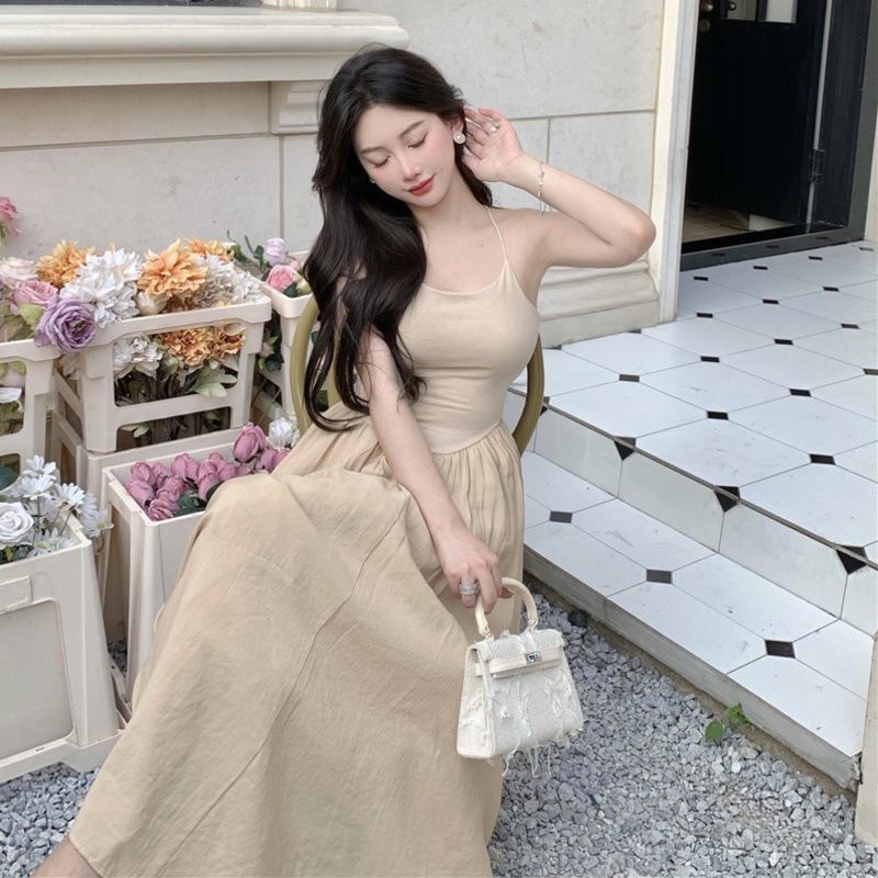Đầm Hai Dây Dáng Ôm Thời Trang Sang Trọng Cho Nữ