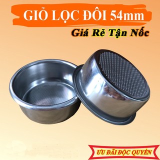 Giỏ lọc đôi 54mm/ Chén lọc đôi 54mm cho tay pha máy cà phê Breville 870/878 - linh kiện máy cà phê
