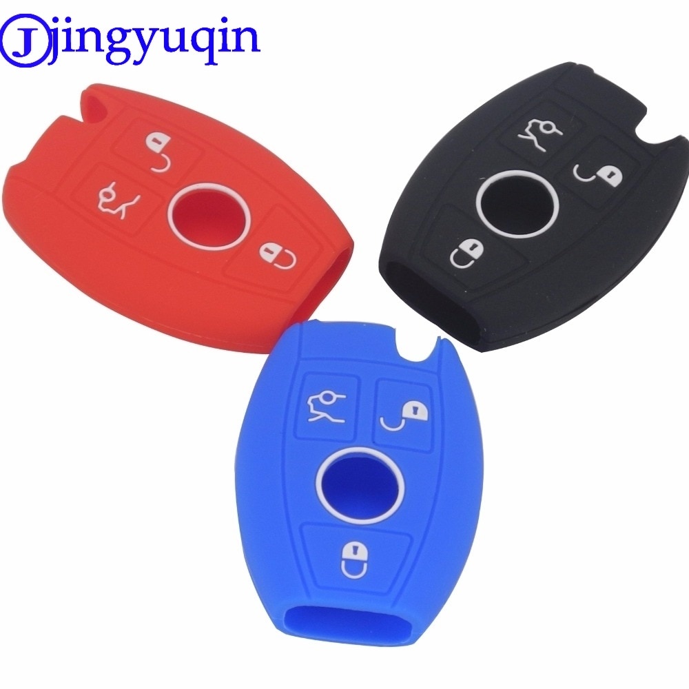 Ốp Chìa Khóa Điều Khiển Từ Xa 3 Nút Bằng Silicon Cho Benz Smart W203 W211 CLK A C E Slk Cl NJmdgc25AAgjgc74