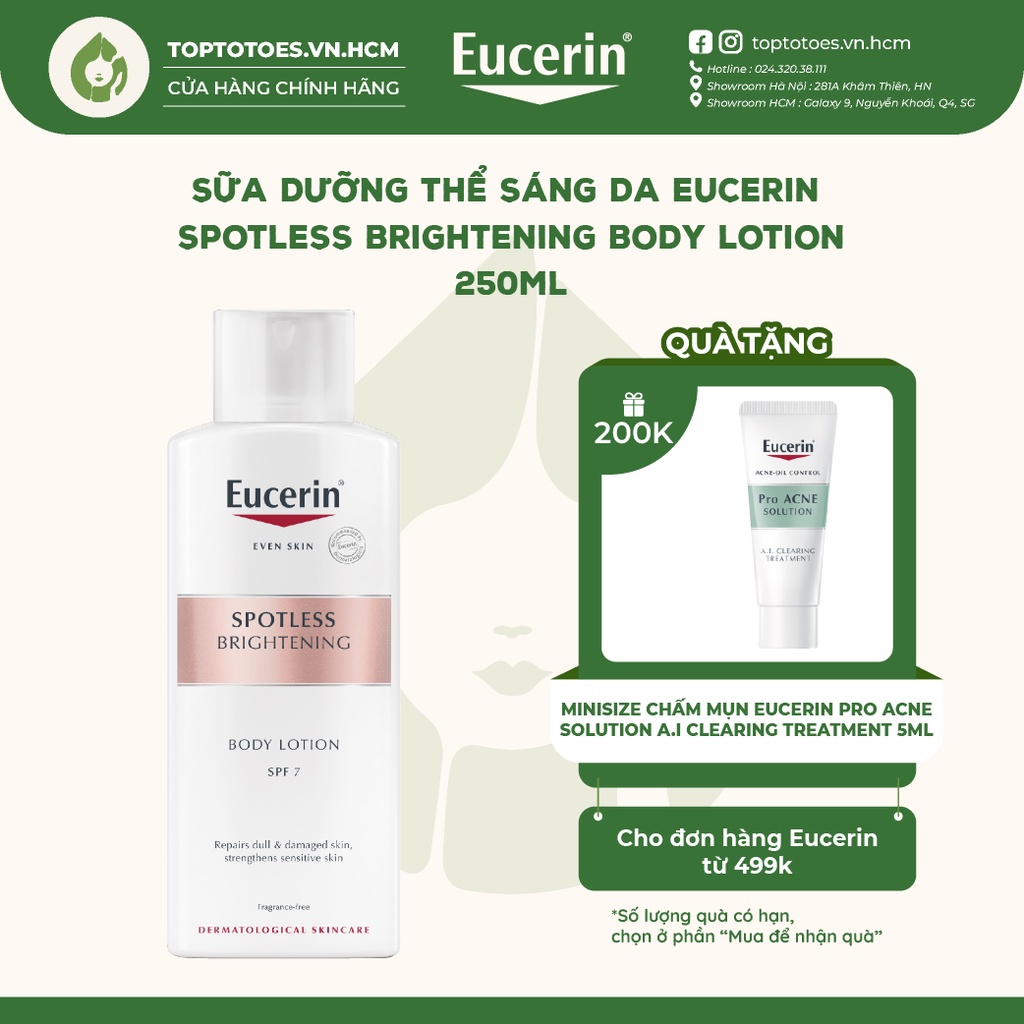 Sữa dưỡng thể sáng da Eucerin Spotless Brightening Body Lotion - 250ml