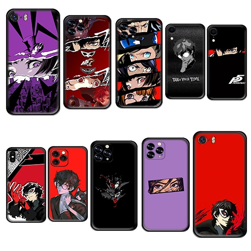 Ốp Điện Thoại Viền Đen Họa Tiết Game persona 5 Độc Đáo Cho iPhone 12 Mini Pro Max FE16