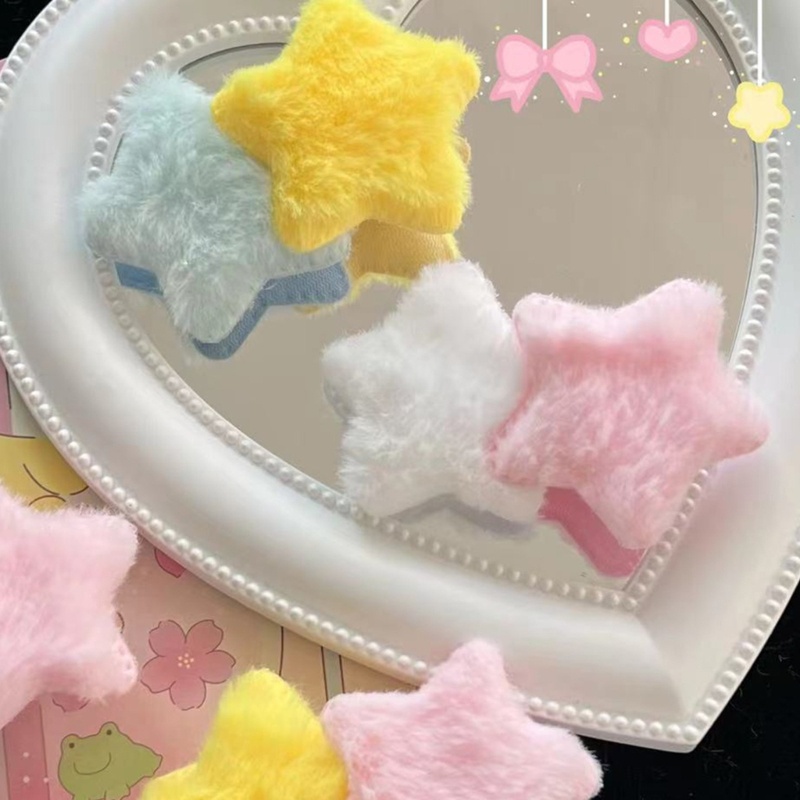 Kẹp Tóc Hình Ngôi Sao Bằng Lông Nhung Dễ Thương Xinh Xắn Dành Cho Nữ