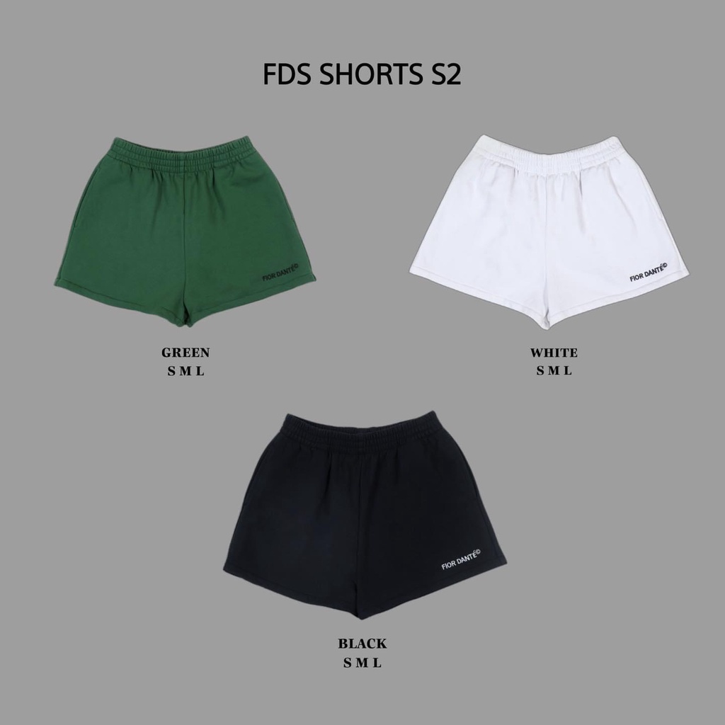 Quần Shorts Nữ Thêu LOGO FIOR DANTÉ Form Rộng Màu Trắng 100% Vải Cotton Thoáng Mát