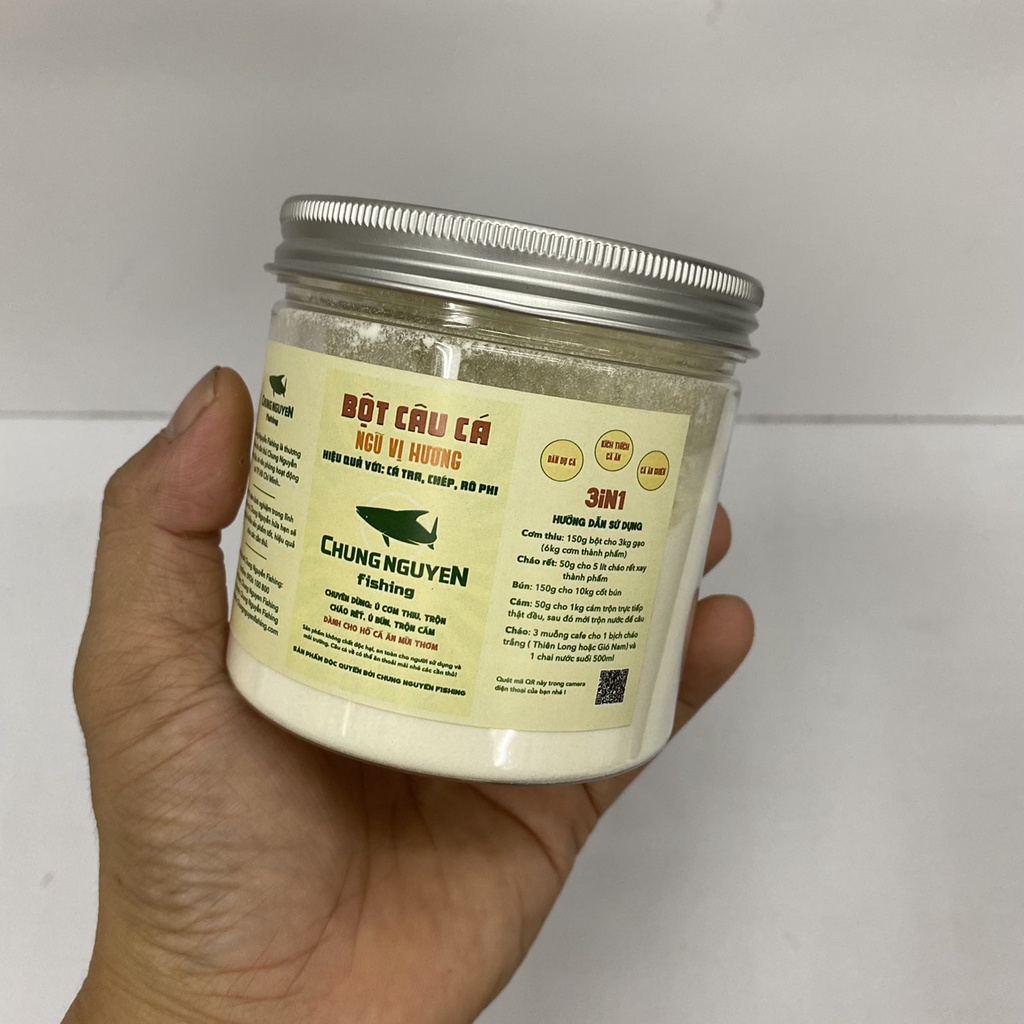 Combo 3 Siêu Phẩm 1kg Cám CNF, 1 Chai Dầu Hăng, 1 Hũ Bột Ngũ Vị Hương Chuyên Dùng Câu Cá Tra, Chép, Rô Phi Chung Nguyen