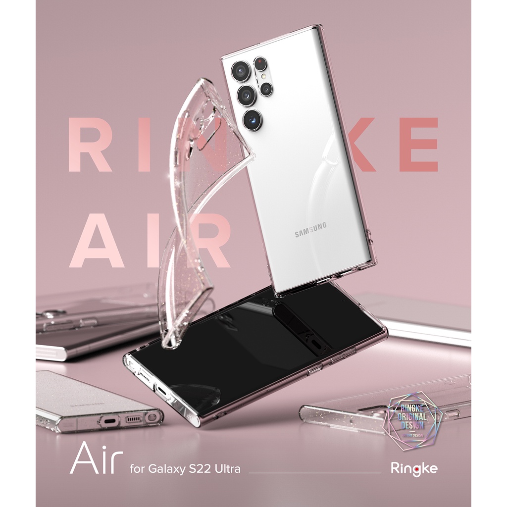 Ốp điện thoại Ringke Air TPU mềm dẻo cho Galaxy S22 Ultra