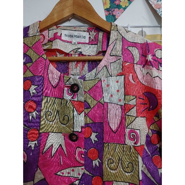 Áo sơ mi vintage hoạ tiết siêu phẩm big size L XL XXL si Nhật 2hand