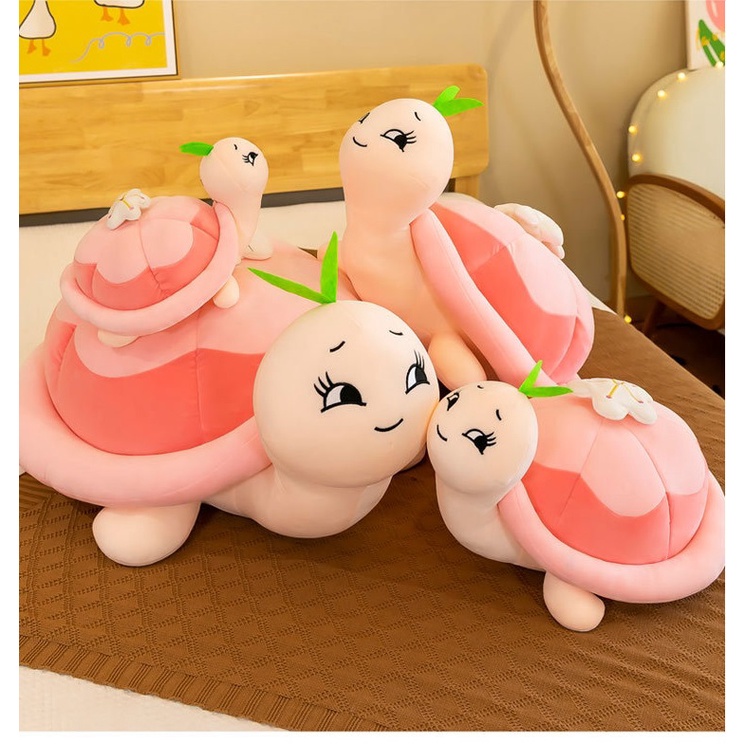 Rùa bông đáng yêu làm gối ôm, trang trí, quà tặng xinh xắn cho bé, size 35cm - 50cm
