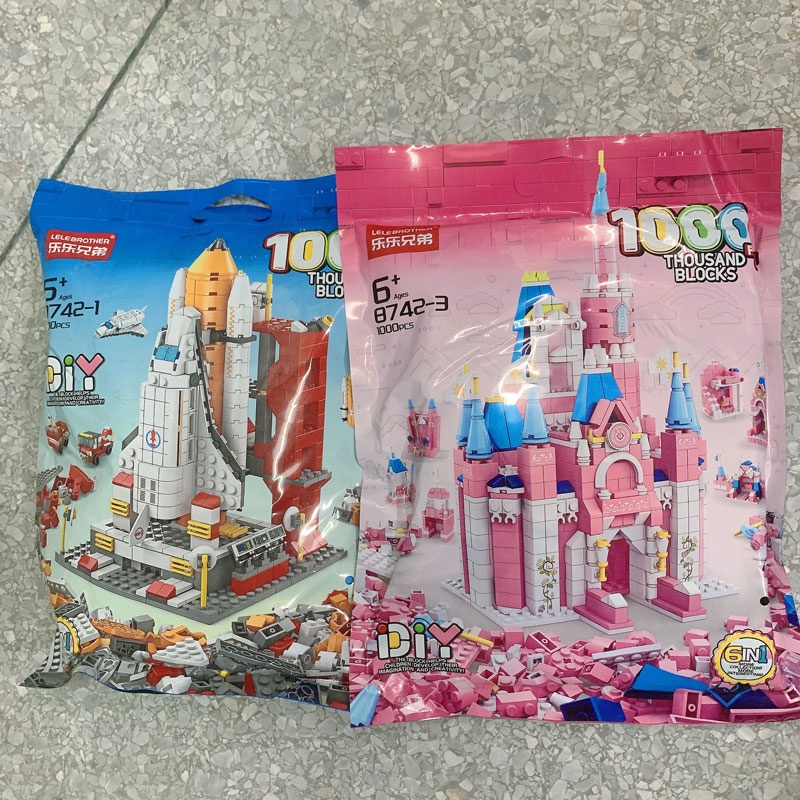 Đồ chơi khối xây dựng mô hình lắp ráp 6ni1 1000 Mảnh Tên Lửa Tàu Con Thoi Quà Tặng Sinh Nhật Cho Trẻ Bé Trai