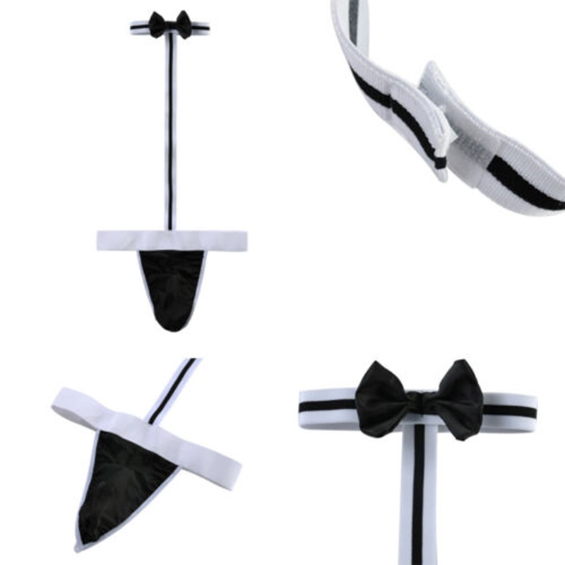 Underwear Bow One Piece Club Costume G-String Men Mens Shorts Thong Bodysuit