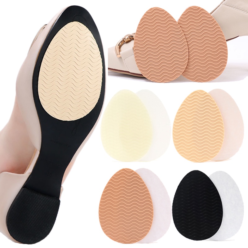 1 Cặp Miếng Dán Đế Giày Cao Gót Bằng Cao Su Silicone Chống Trượt Chống Mòn