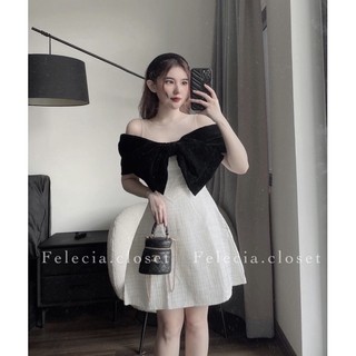 ĐẦM DẠ TRẮNG PHỐI NƠ ĐEN LƯỚI 🍂