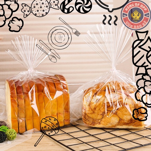Túi đựng bánh mỳ dài trong suốt kích thước 12.5x39 có dây buộc kim loại theo kèm - VUA BAO BÌ