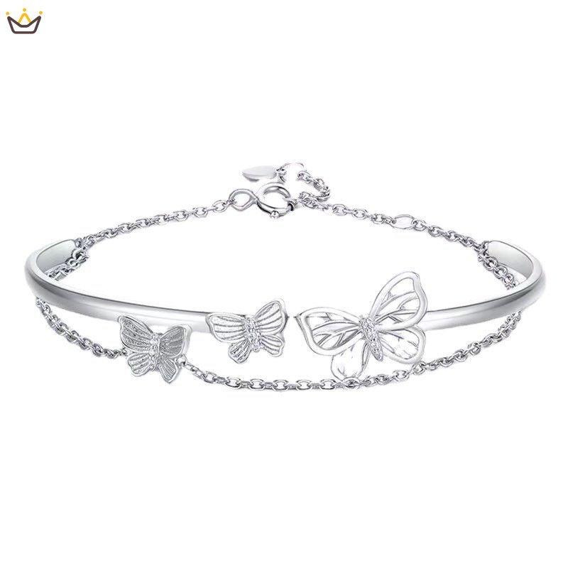 Vòng Đeo Tay Hai Trong Một Thiết Kế Mở Nhẹ Hình Bướm Siêu Cổ Tích Pháp Cao Cấp ins Sang Trọng Dễ Phối Đồ