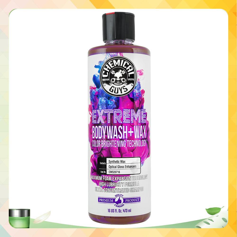 Nước rửa xe ĐẬM ĐẶC, KÈM WAX thương hiệu CHEMICAL GUYS EXTREME BODYWASH AND WAX- Mỹ - 473ml