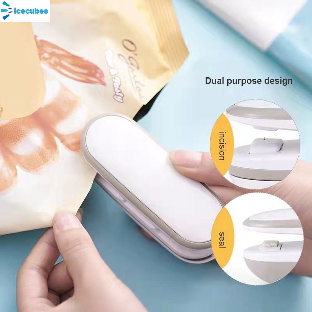 Máy Hàn Miệng Túi Mini, Máy Hàn Chân Không Nhiệt Cầm Tay Máy Hàn Miệng Túi Nhựa, Máy Hàn Miệng Túi Chip, Máy Hàn Và Cắt Nhiệt 2 Trong 1 Máy Hàn Thực Phẩm Mini Cho Túi Nhựa Icecube