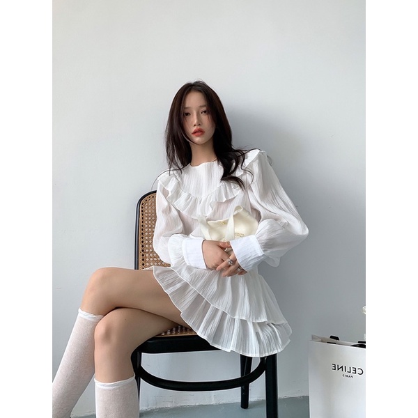 SET ĐỒ SƠ MI BÈO KÈM CHÂN VÁY TẦNG