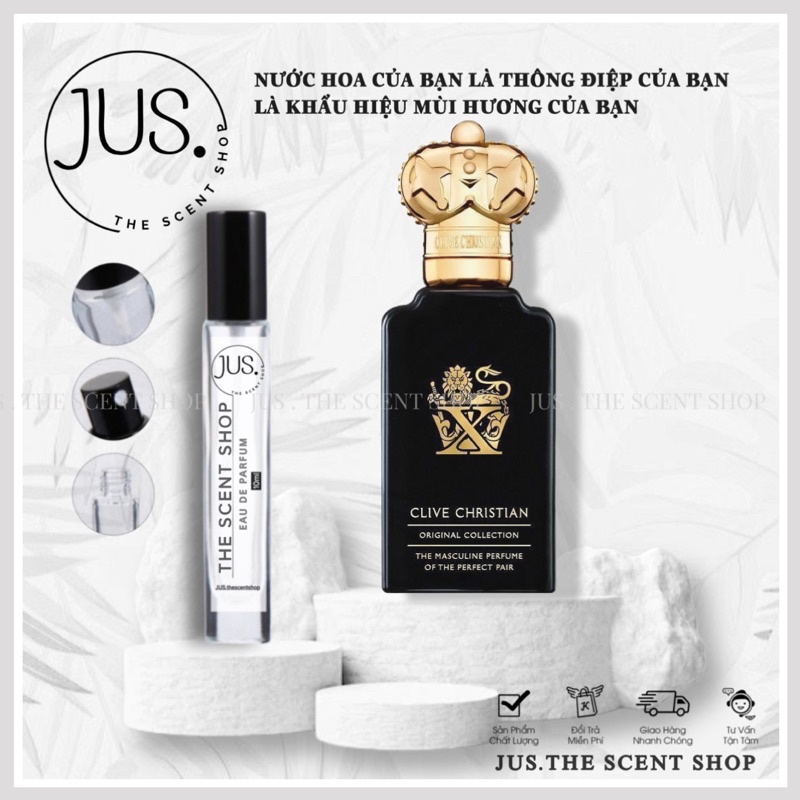 Mẫu Thử Nước Hoa Nam Clive Christian Original Collection X Masculine Tester 5/10ml [ 𝐉𝐔𝐒.𝐓𝐡𝐞𝐬𝐜𝐞𝐧𝐭 ]