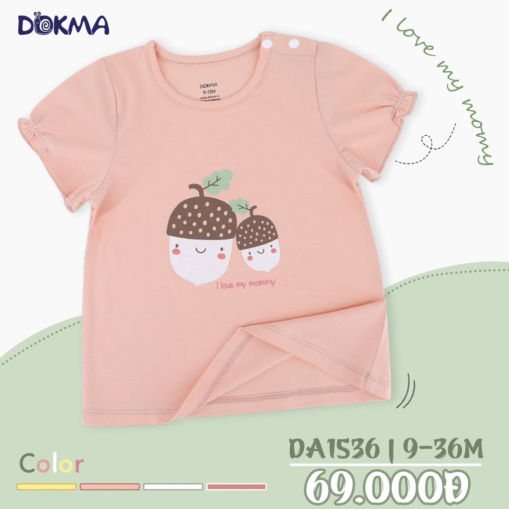 🌶 🌶 🌶 Áo cộc tay bé gái Dokma mềm, mát cho bé trai DA 1536