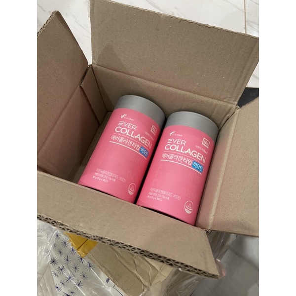 Ever Collagen Time Hộp 30 gói. Thức uống bổ sung Collagen Hàn Quốc. 에버 콜라겐