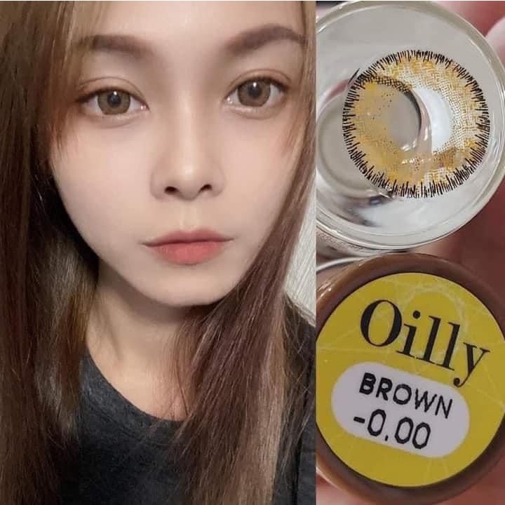 Lens mắt kính áp tròng Hàn Quốc L59 Oilly Brown giãn vừa ( mẫu video hướng dẫn đeo lens ko phải là sản phẩm bán).
