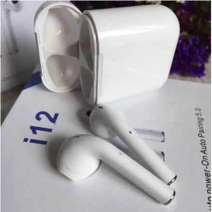 Tai Nghe Bluetooth I12 TWS 5.0 Không Dây Có Đế Sạc Cảm ứng Vân Tay  Tayhai627