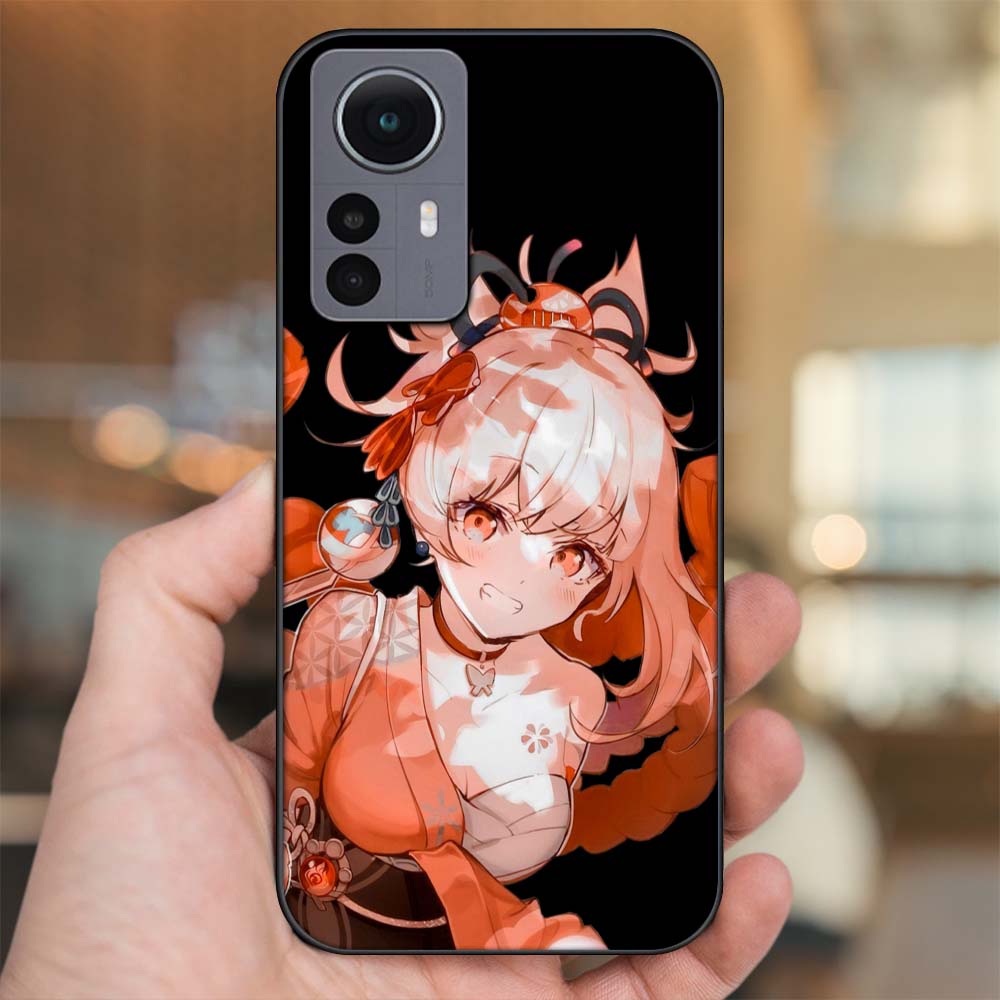 Ốp lưng Xiaomi 12 Pro 5G viền đen in hình Yoimiya Genshin Impact