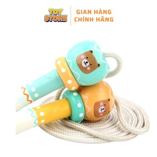 Bộ nhảy dây thể dục cho bé có tay cầm bằng gỗ cao cấp sắc nét an toàn FUDAER