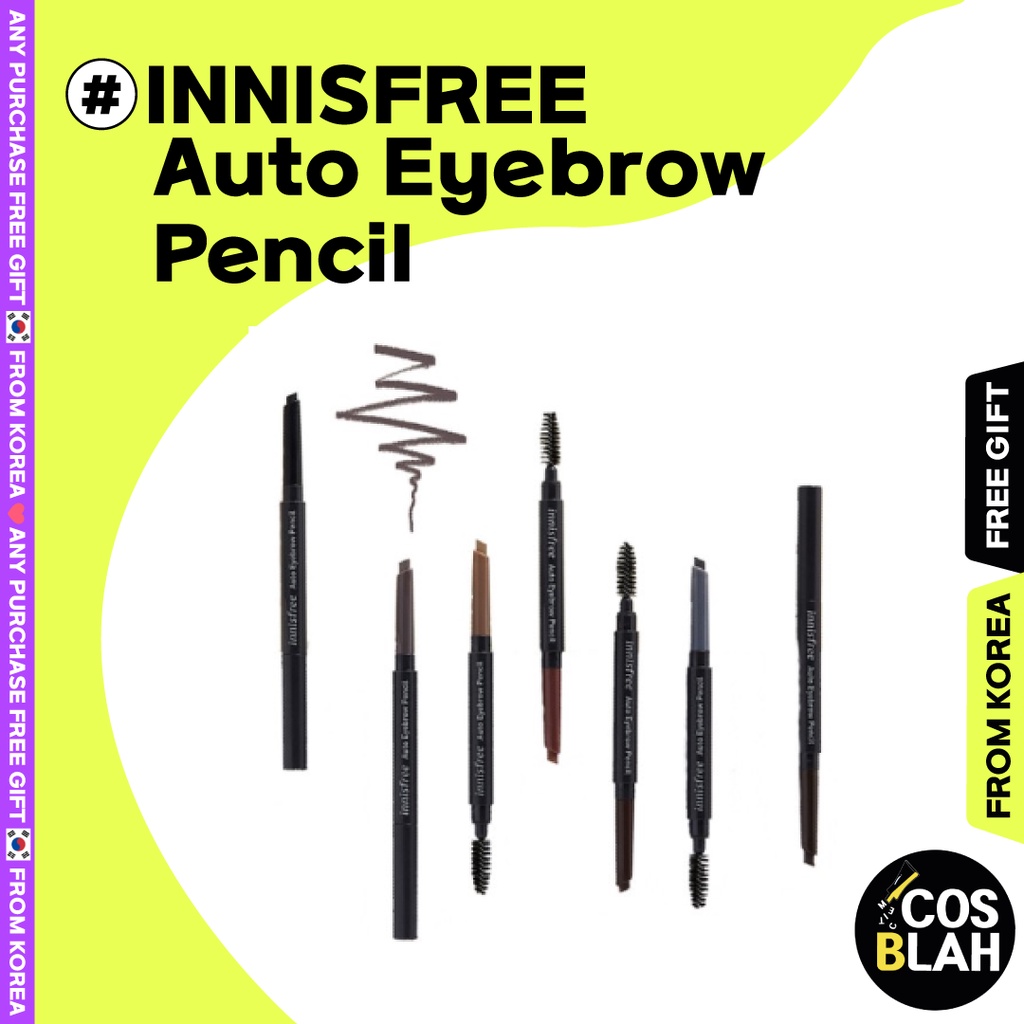 Bút Kẻ Lông Mày Tự Động 7 Màu Sắc Tùy Chọn Innisfree
