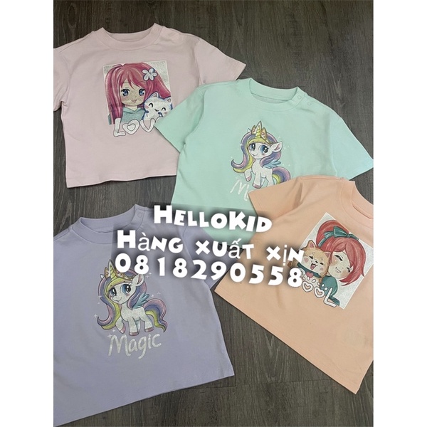 Áo thun hình in Anime bé gái